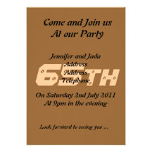 65th Birthday Party Invitation