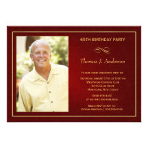 65th Birthday Party Invitations - Add your photo