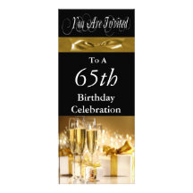 65th Birthday Party Personalised Invitation