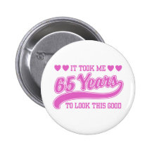 65th Birthday Pins