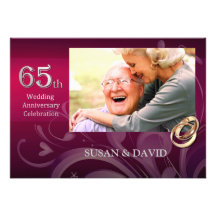 65th Wedding Anniversary Party Invitations