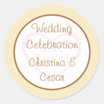 6 - 3" Favour Stickers Just got Married Couple