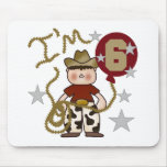 6th Cowboy Birthday Mouse Pads
