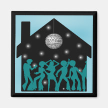 70's Disco Theme House Party Fridge Magnets
