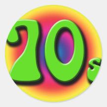 70s round stickers