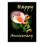 70th Anniversary with Calla Lilies Cards
