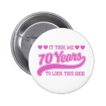 70th Birthday Buttons