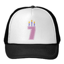 7 Birthday Candles (Pink / Purple) Hat
