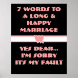 7 Words To A Long And Happy Marriage - Poster