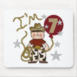 7th Cowboy Birthday Mouse Mats