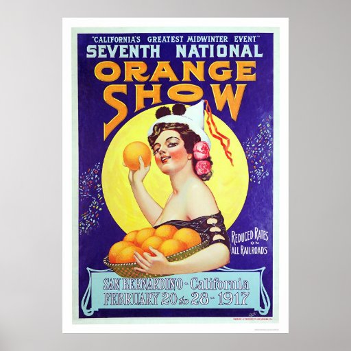 7th National Orange Show 1917 Poster