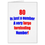 80 Is just a number Cards
