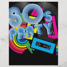 80 Retro Party Full Color Flyer