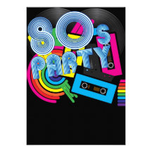 80 Retro Party Personalized Announcement