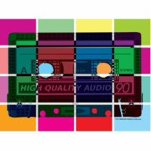 80's Cassette Colour Blocks Acrylic Cut Outs