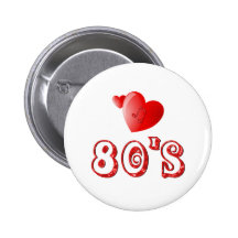 80's Hearts Pin