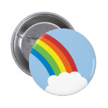 80's Retro Rainbow Button