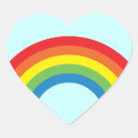 80's Retro Rainbow Heart Stickers