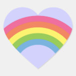 80's Retro Rainbow Heart Stickers