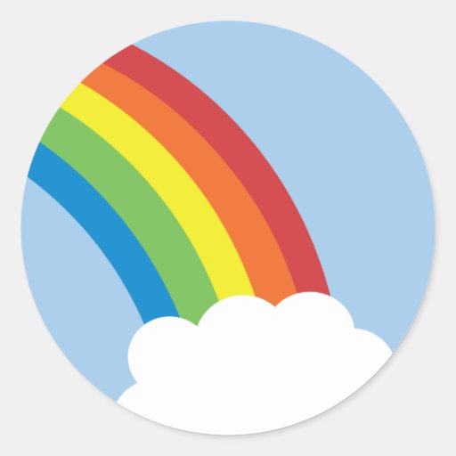 80's Retro Rainbow Stickers