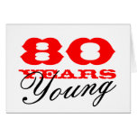 80th Birthday card for 80 years young men or women