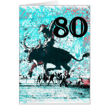 80th Birthday Gifts, Cowboy! Greeting Cards
