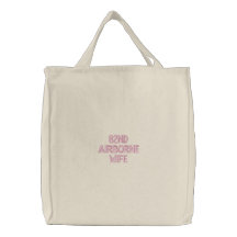 82nd Airborne Wife Embroidered Bag