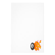 8 Ball Fire Stationery Design
