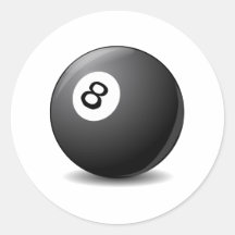 8 Ball Pool Round Sticker