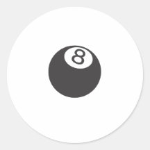 8 Ball Round Stickers