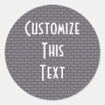 8-Bit Retro Brick, Grey Stickers