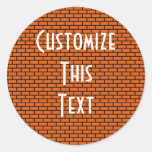 8-Bit Retro Brick, Orange Sticker