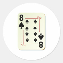 8 of Spades Playing Card Sticker