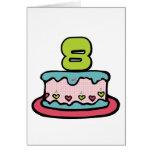 8 Year Old Birthday Cake Greeting Cards