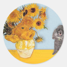 (8S) - Sunflowers Round Stickers