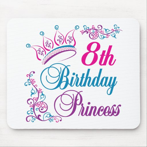 8th Birthday Princess Mouse Pad