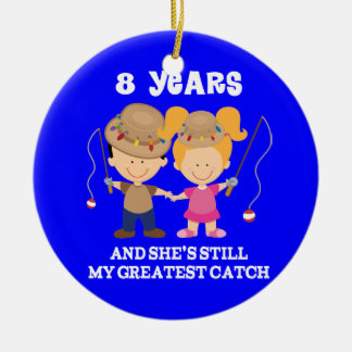 8th Wedding Anniversary Funny Gift For Him Christmas Ornaments