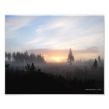 8X10 Typical Foggy Sunrise in the Great Northwest Photographic Print