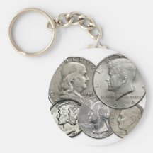 90% Silver Coins Key Chain