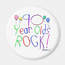 90 Year Olds Rock ! Refrigerator Magnets