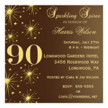 90th Birthday Invitations