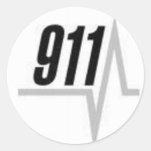 911 EKG strip Round Sticker