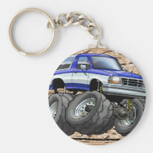 92-96 Blue W Bronco Keychain