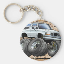 92-96 White Bronco Key Chain
