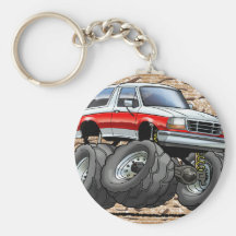 92-96 White R Bronco Key Chain
