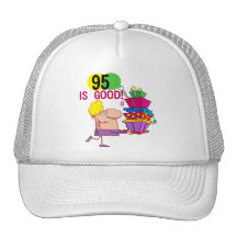 95 is Good Birthday Tshirts and Gifts Mesh Hats