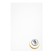 9 Ball Customized Stationery