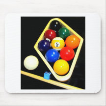 9 BALLS BILLIARDS POOL MOUSE PAD