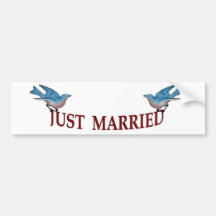 A95 "Just Married" Bumper Sticker