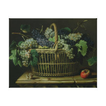 A Basket of Grapes Canvas Print